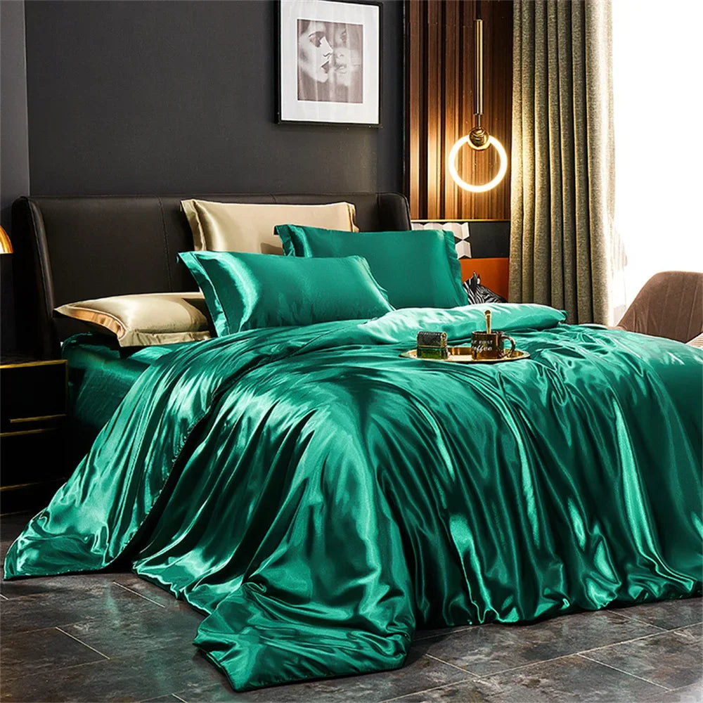 dreamer satin silk bed duvet cover