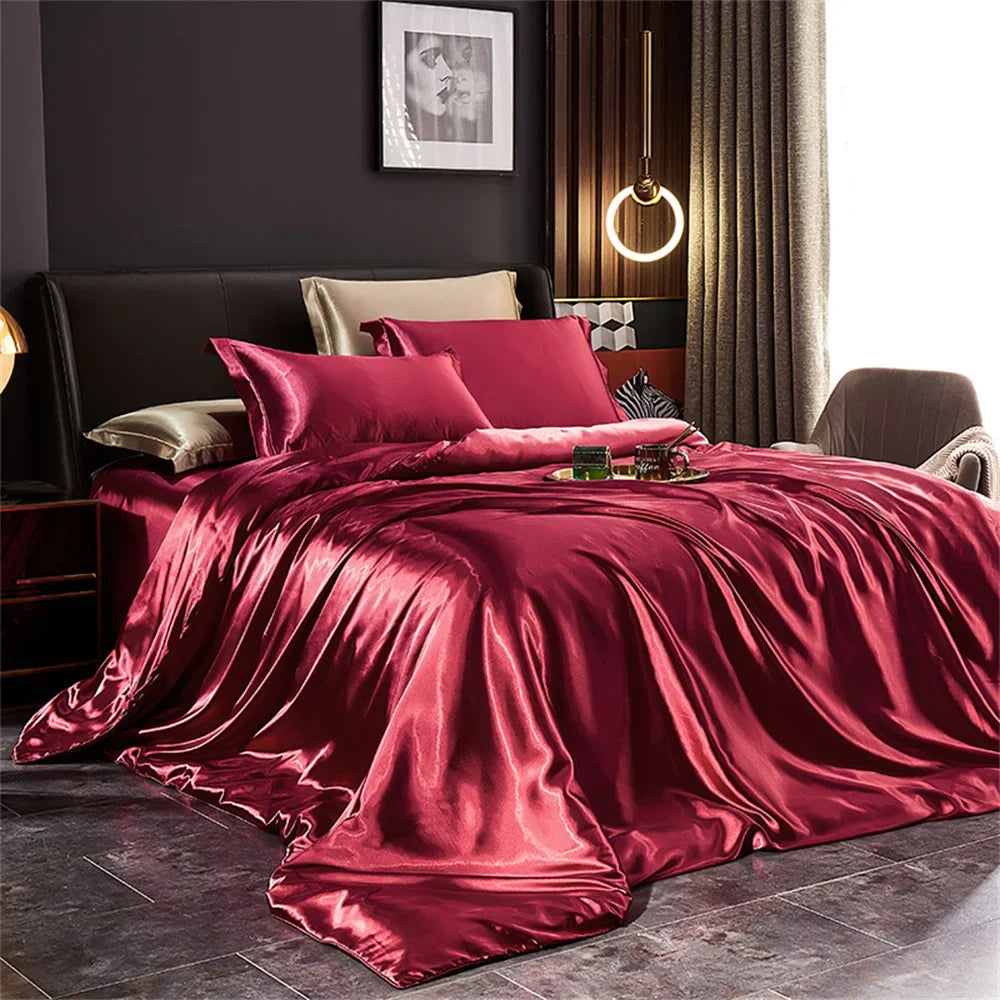 dreamer satin silk bed duvet cover