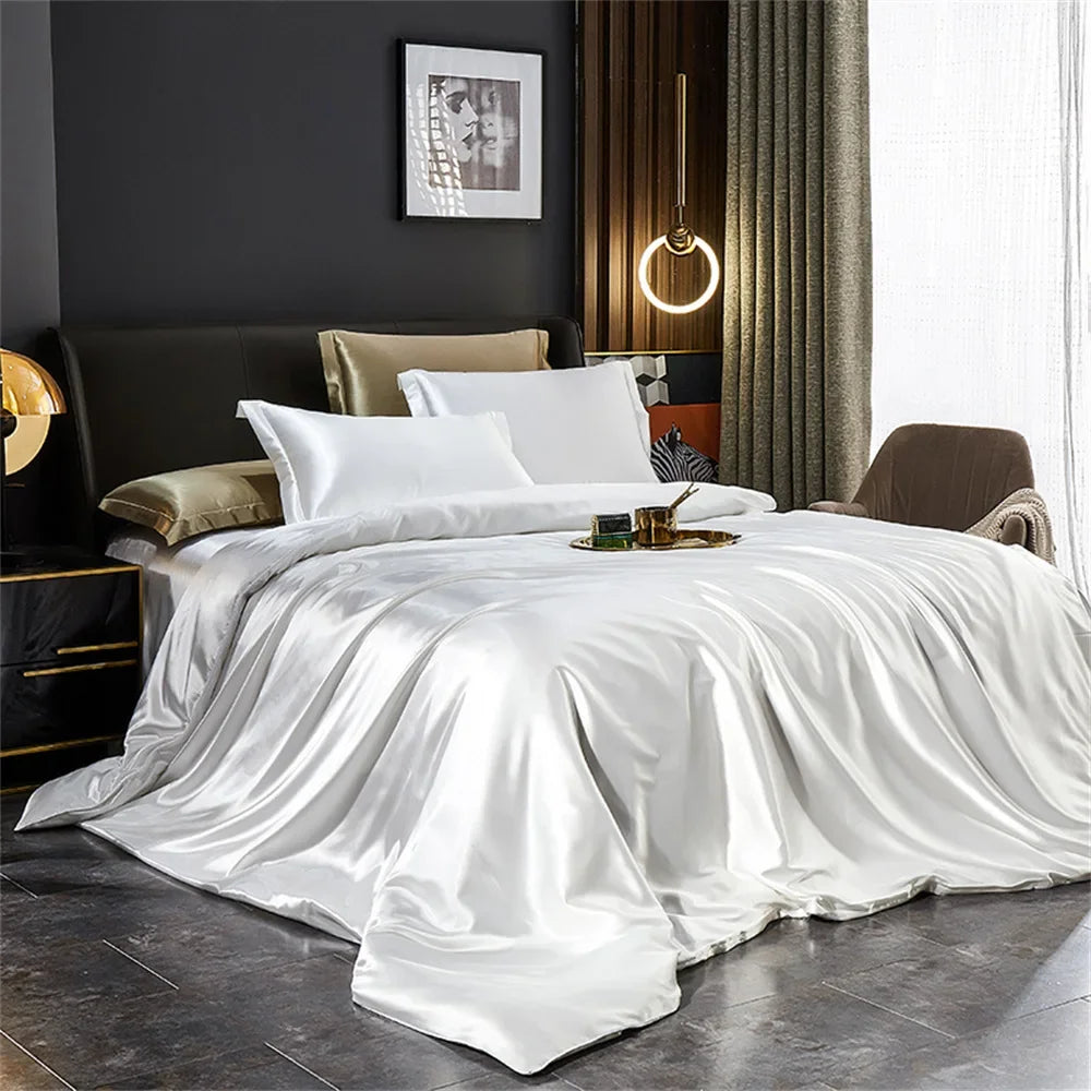 dreamer satin silk bed duvet cover