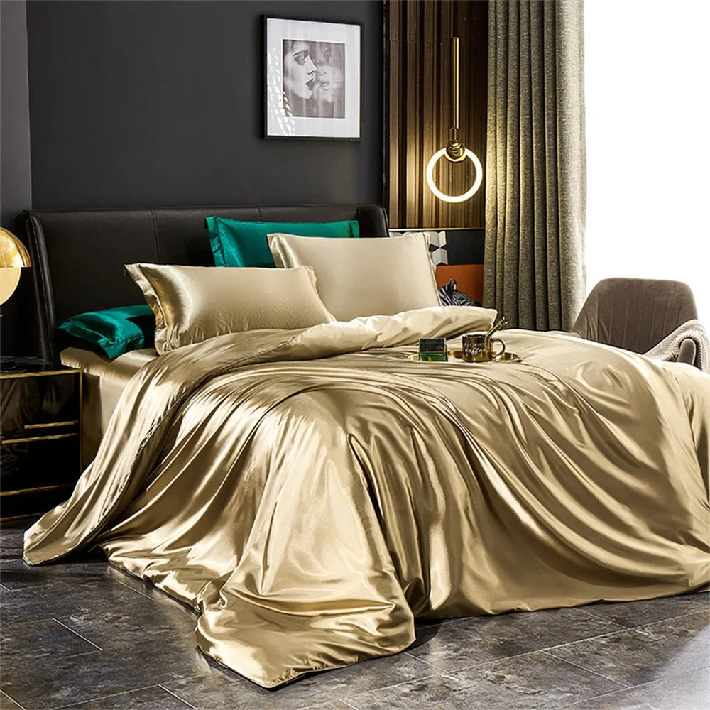 dreamer satin silk bed duvet cover