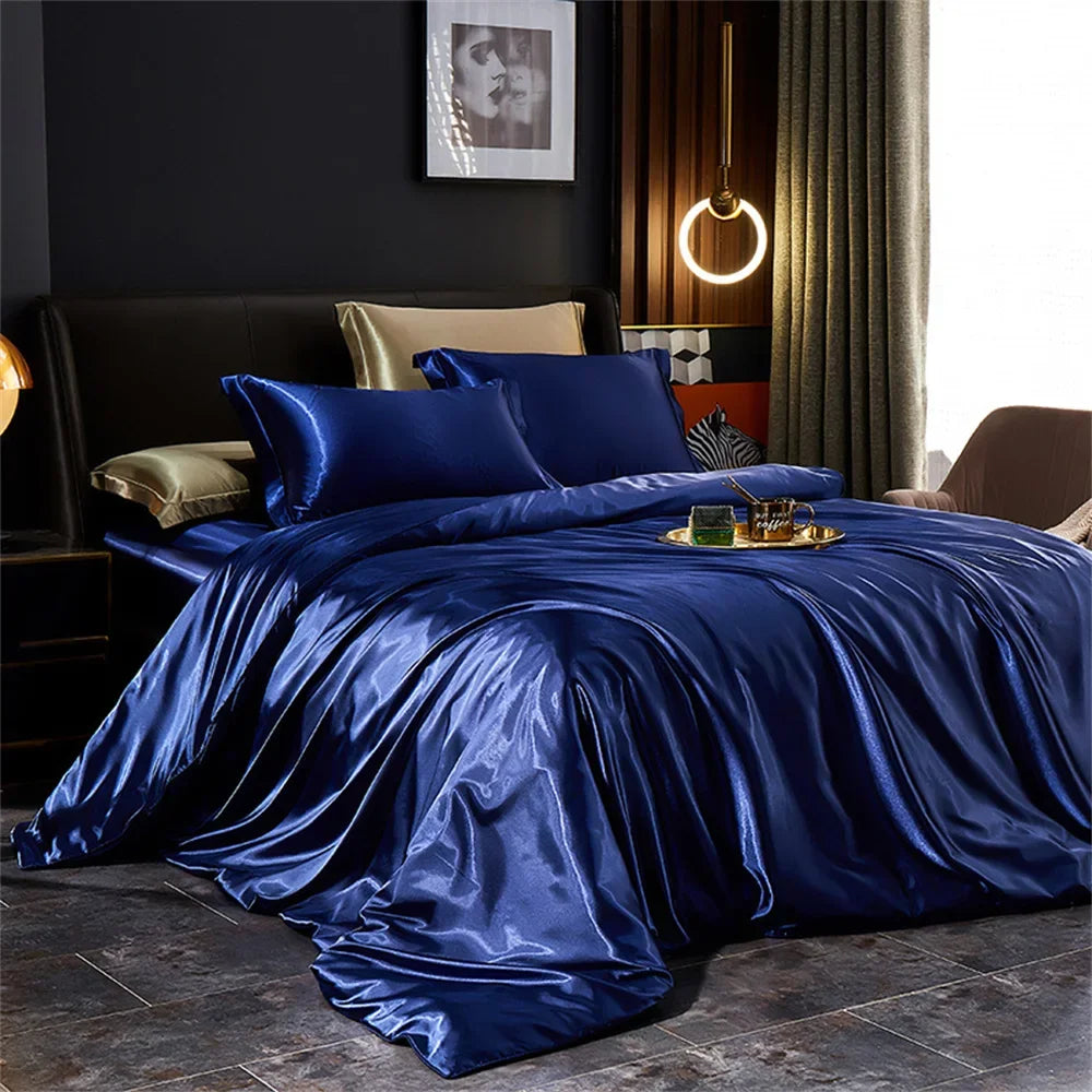 dreamer satin silk bed duvet cover