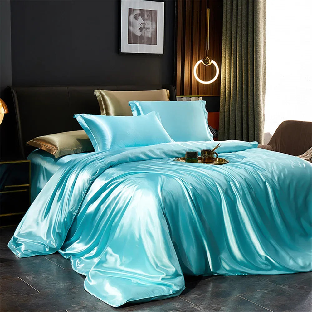 dreamer satin silk bed duvet cover