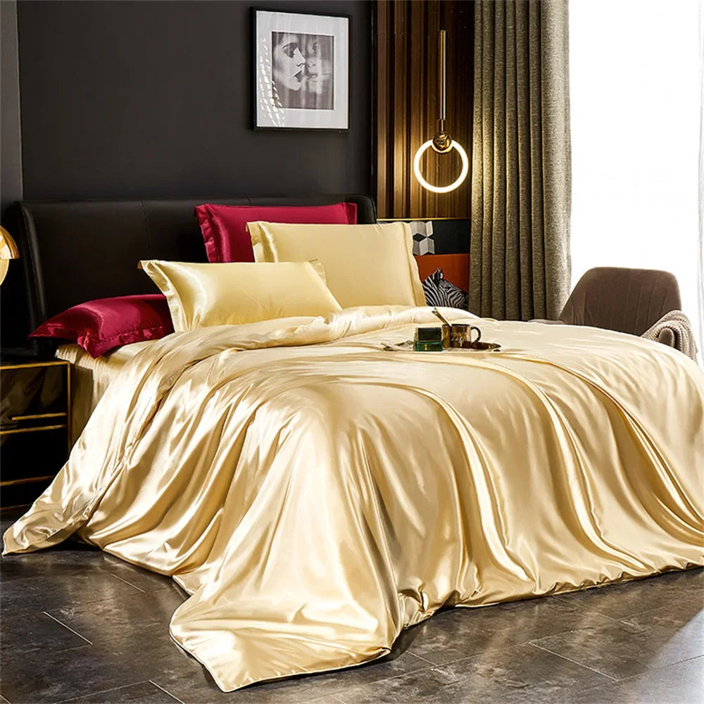 dreamer satin silk bed duvet cover