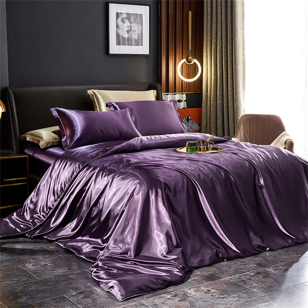 dreamer satin silk bed duvet cover