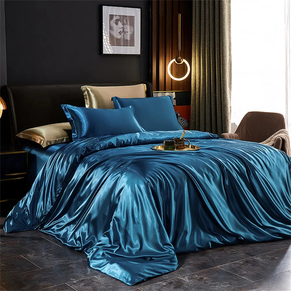 dreamer satin silk bed duvet cover