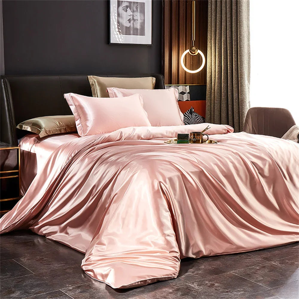 dreamer satin silk bed duvet cover