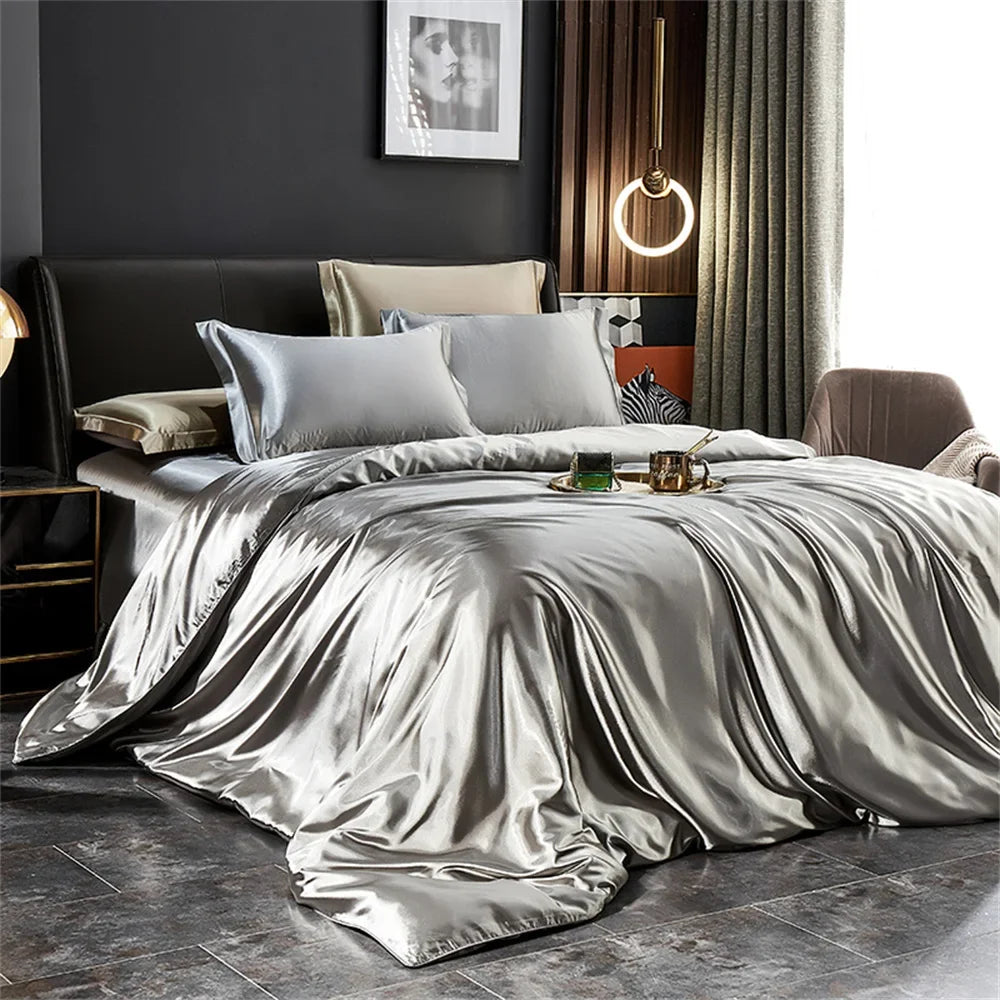 dreamer satin silk bed duvet cover