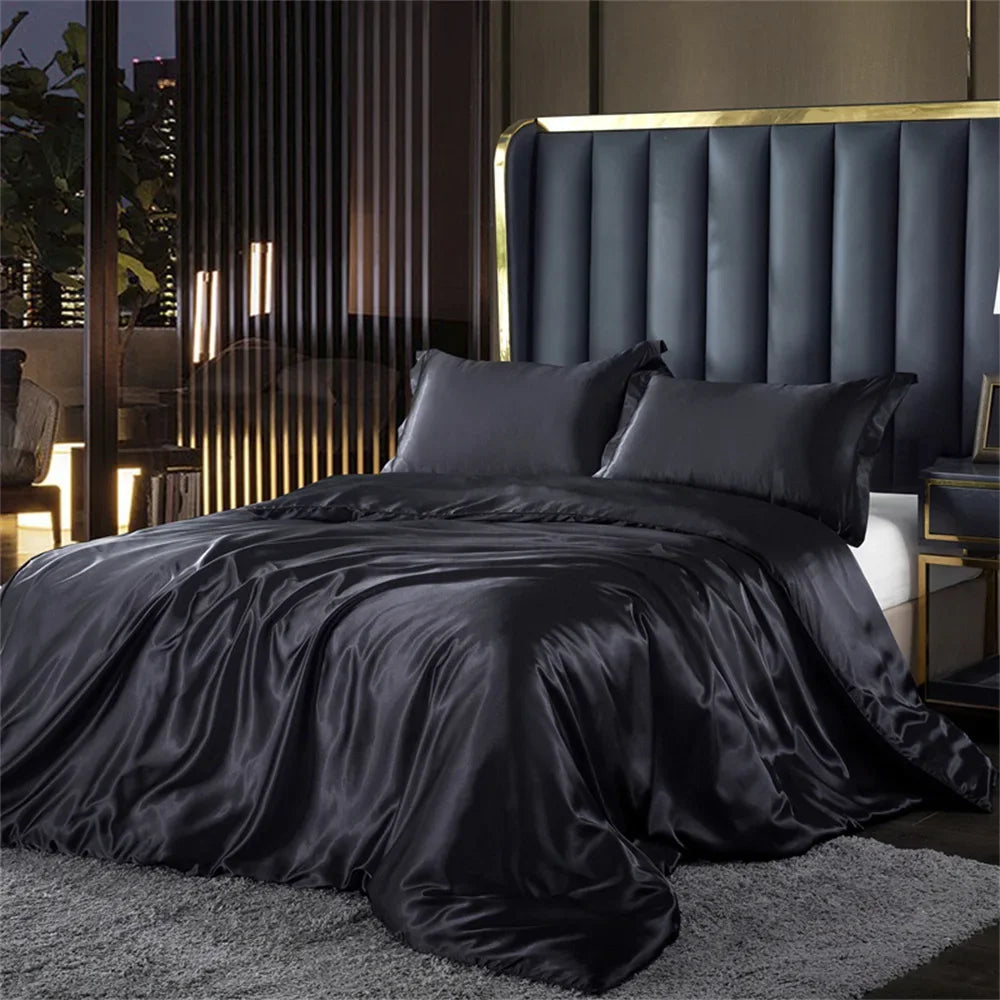 dreamer satin silk bed duvet cover