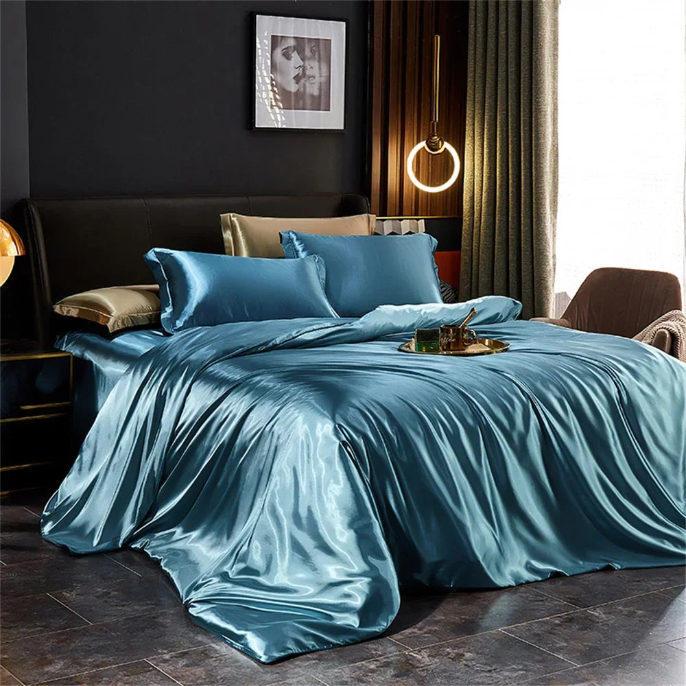 dreamer satin silk bed duvet cover